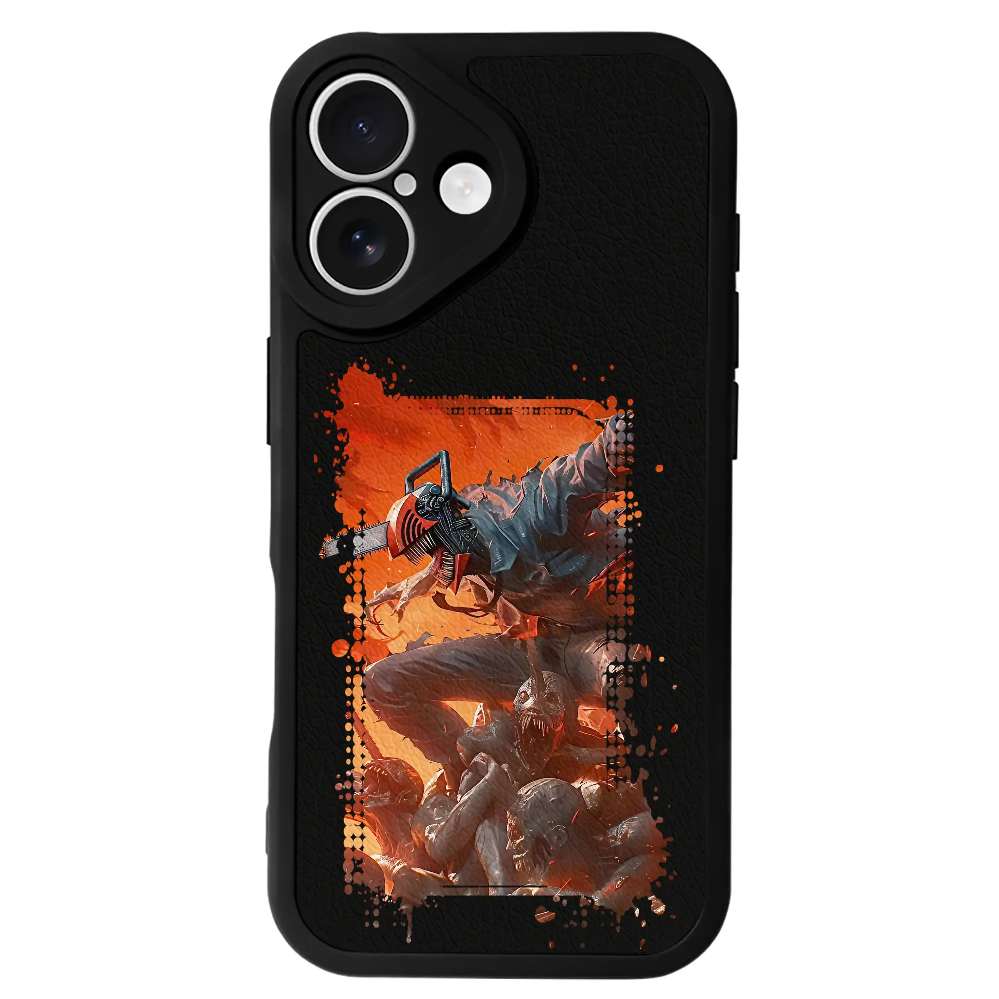 チェンソーマン グッズ,デンジ - IPhone 16シリーズ対応 ・ シリコンスマホケース ・ レザー調 ・ 高精度フィット ・ 耐衝撃 ・ ワイヤレス充電対応 ・ 精密カット